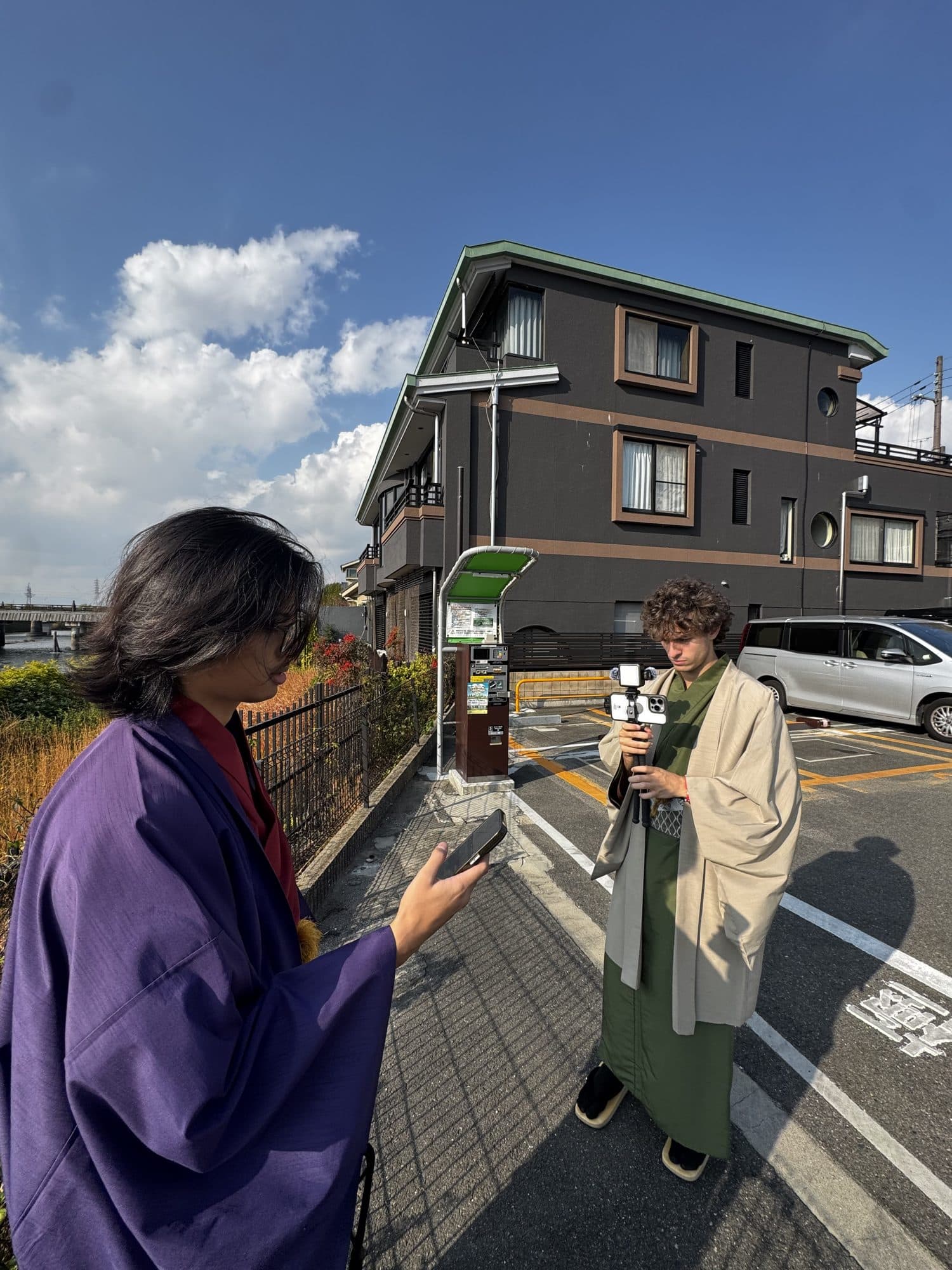 Filming on the streets of Japan